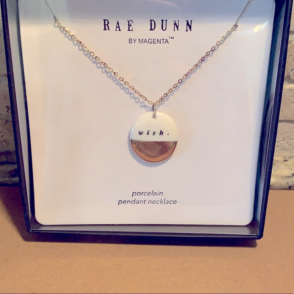 New! Rae Dunn Porcelain Necklace - WISH